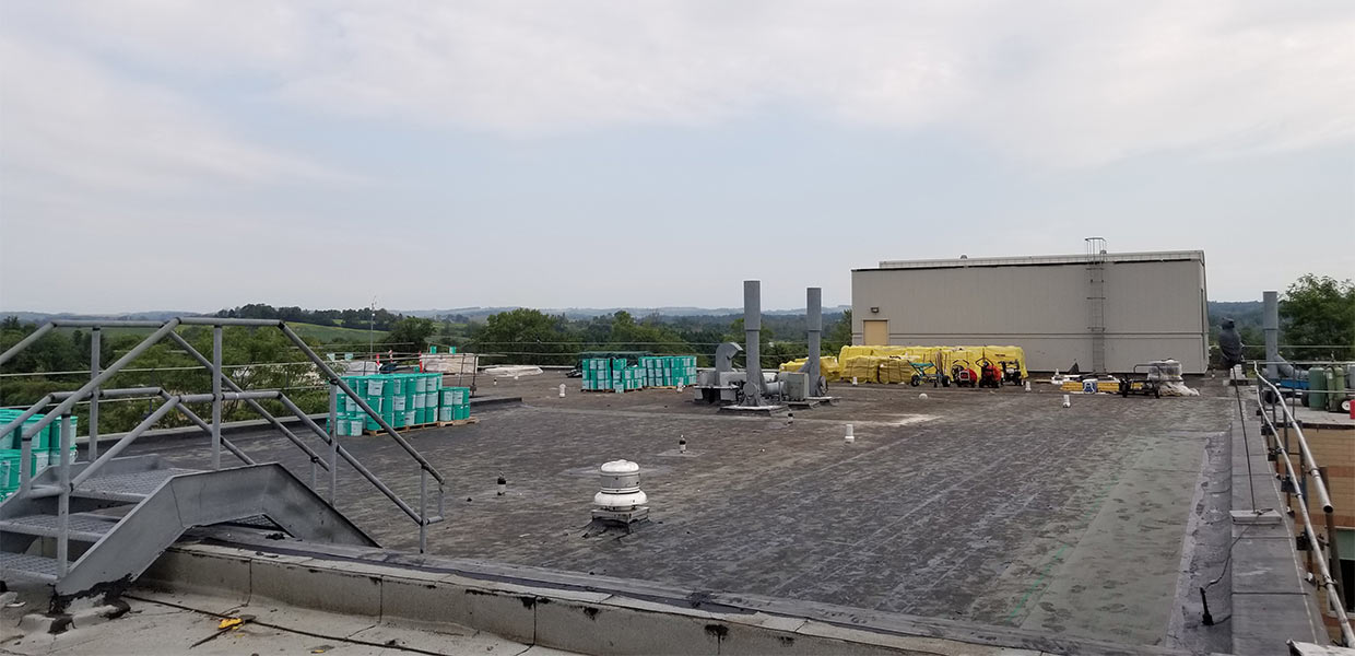 roof repair work underway at NHH