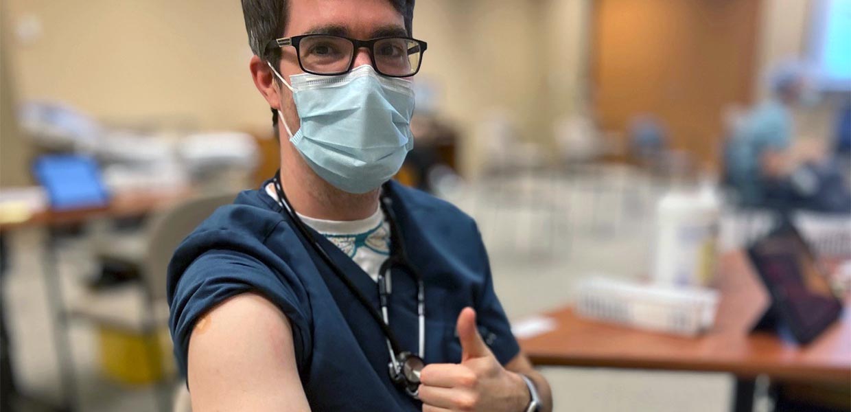 RN Devon Weller Receives Covid-19 Vaccine