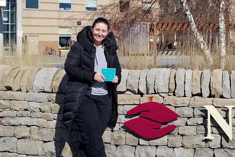 Lisa Eisler, a Registered Practical Nurse (RPN) at Northumberland Hills Hospital (NHH) who coordinated a fundraiser on behalf of NHH to raise $2550 in support of the County’s Food 4 All warehouse