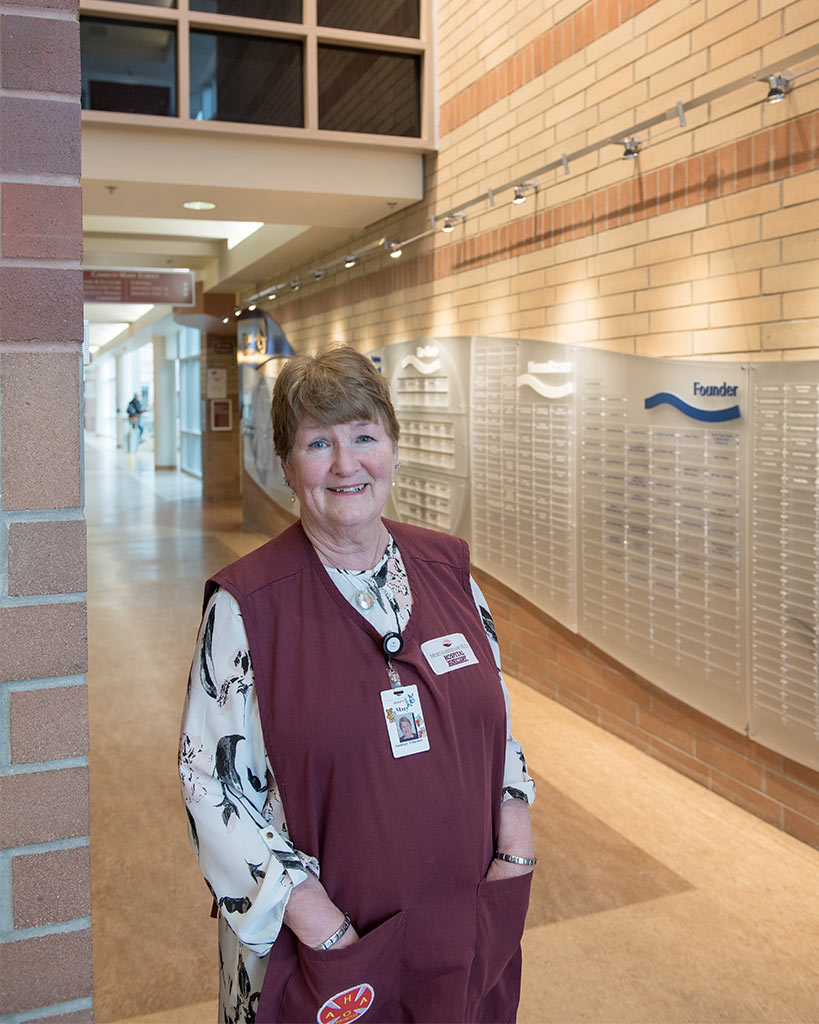 Auxiliary volunteer Mary Jubenville