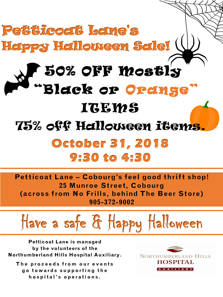 Petticoat Lane Halloween Sale Poster
