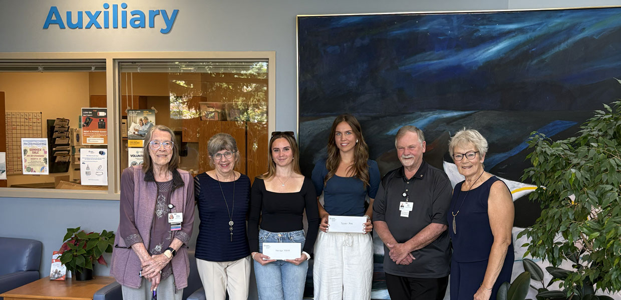 NHH Auxiliary recognizes local student volunteers Kaleigh Harper and Sydney Pipe with Dixie Mikel Scholarships